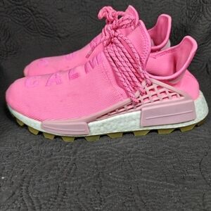 Adidas NMD Human Race Trail x Pharrell Williams Pink Sneakers Mens Shoe Size 9